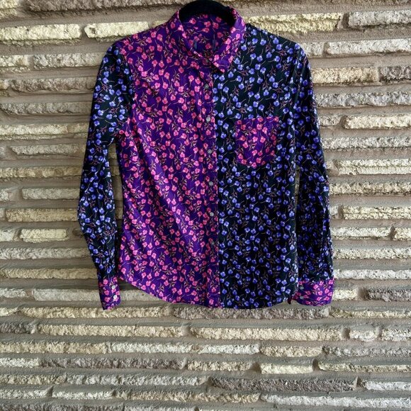 J. Crew Perfect Shirt Slim in Liberty Floral Mixed Print Size XS S - Picture 2 of 8
